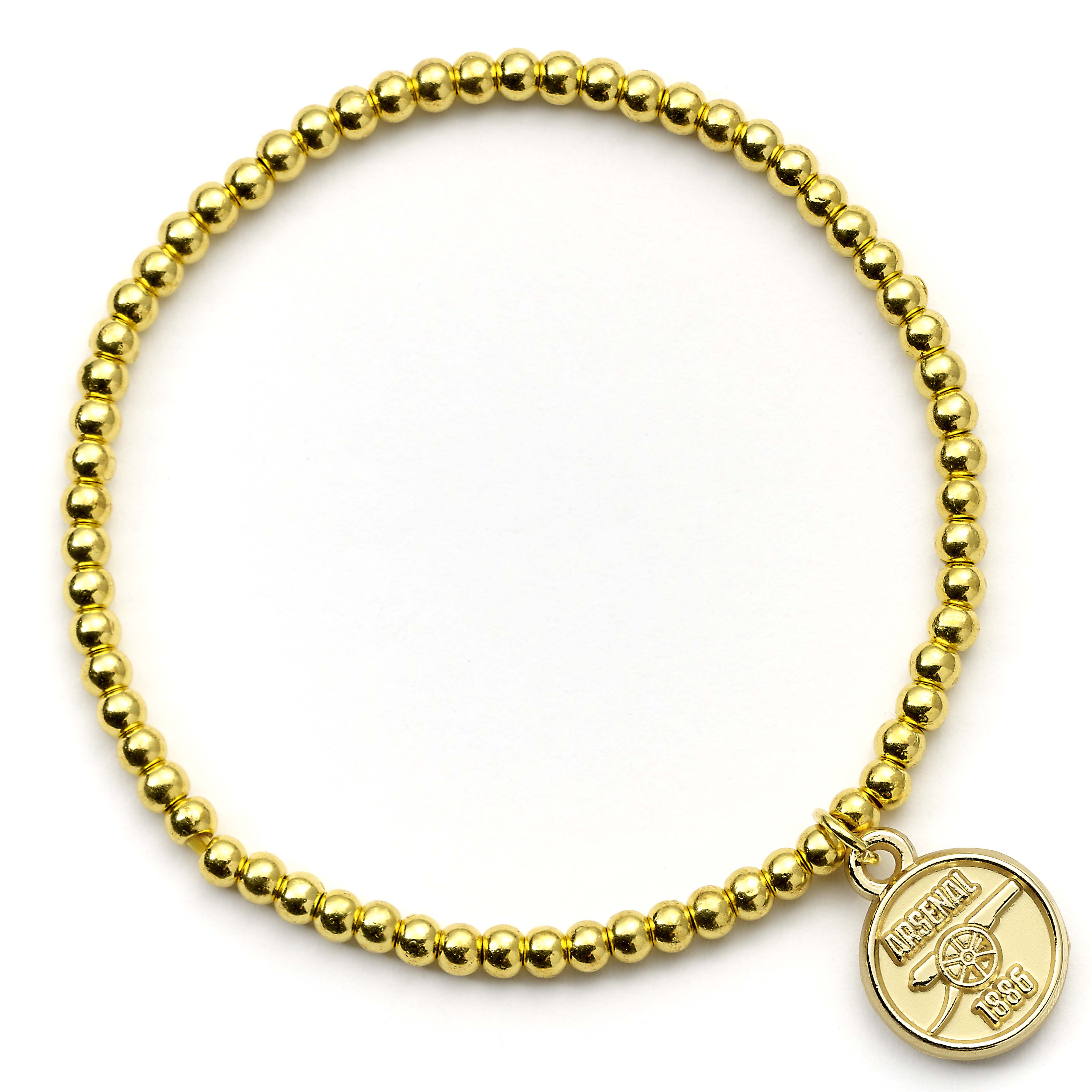 Arsenal Football Club Gold Tone Ballbead Bracelet