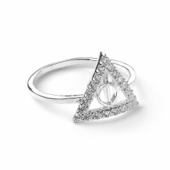 Official Harry Potter Sterling Silver Deathly Hallows Ring Size Small BHPSR002-S