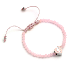 Barbie™️ Pink Bead Friendship Bracelet with Heart Shaped Bead