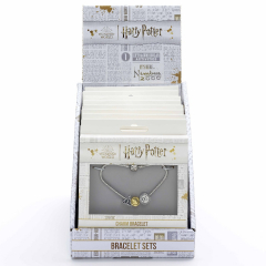 Official Harry Potter Display Box Containing 10 Bracelets With Bead Charms  Deathly Hallows, Golden Snitch & Platform 9 3/4 HPDB258