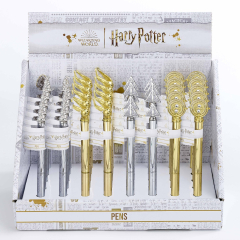 Harry Potter Metallic Pen Display Box containing 10 of each Sorting Hat, Golden Snitch, Deathly Hallows & Time Turner pens HPDB0397
