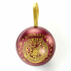 Harry Potter Hogwarts Crest Red Bauble with Time Turner Necklace HPCB0254