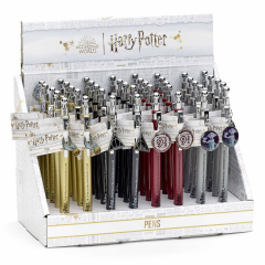 Harry Potter Display Box Containing 10 Of Each Pens Golden Snitch, Deathly Hallows , Hogwarts Railways 9 3/4 & Dobby HPDB259