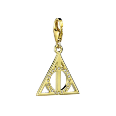 Harry Potter Gold Plated Sterling Silver Deathly Hallows Clip On Charm HPGSC02