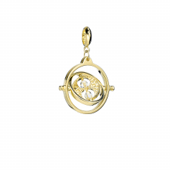 Official Harry Potter Gold Plated Time Turner Slider Charm with Crystal Elements - HPSC021-SCG