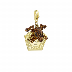 Official Harry Potter Sterling Silver Gold Plated Chocolate frog Clip on Charm with Swarovski Crystal Elements HPSC157