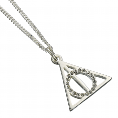 Harry Potter Embellished with Crystals Deathly Hallows Necklace - HPSN002