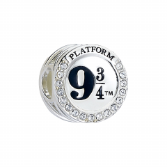Official Harry Potter Sterling Silver Platform 9 3/4 Spacer Bead with Crystal Elements - SB0011