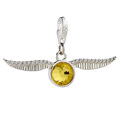 Harry Potter Golden Snitch Clip on Charm with Crystals Elements BHPSC004