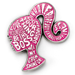 Barbie Sparkly Silhouette Pin Badge