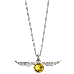 Harry Potter Embellished with Crystals Golden Snitch Necklace - HPSN004