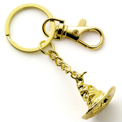 A Harry Potter Gold Tone Sorting Hat Keyring