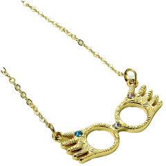 A Harry Potter Gold Tone Luna Lovegood Necklace