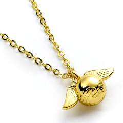 Harry Potter Cute Charm Golden Snitch Necklace