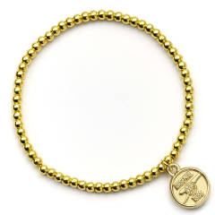 Arsenal Football Club Gold Tone Ballbead Bracelet