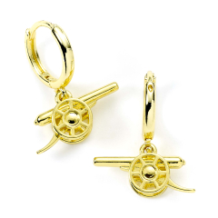 Arsenal Football Club Gold Tone Cannon Hoop Earrings