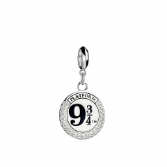 Harry Potter Sterling Silver Platform 9 3/4 Slider Charm BHPSC011-SC