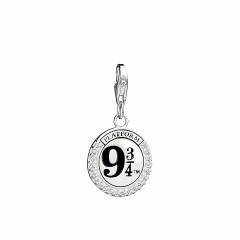 Harry Potter Sterling Silver Platform 9 3/4 Clip Charm BHPSC011