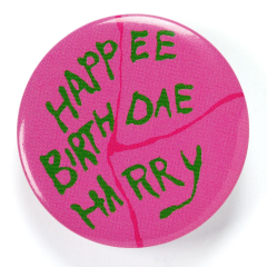 Happee Birthdae Harry Cake Button Badge