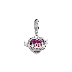 Official Harry Potter Sterling Silver Love Potion Slider Charm With Crystal HPSC0235-SC