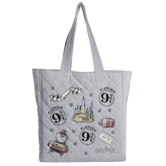 Harry Potter Platform 9 3/4 Embroidered Velvet Tote Bag