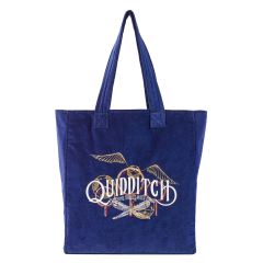 Harry Potter Embroidered Quidditch Velvet Tote Bag