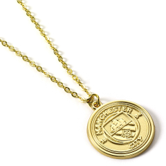 Manchester City Football Club Gold Tone Crest Necklace