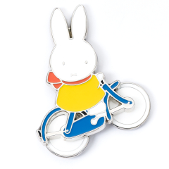 Miffy Spinning Wheels Bike Pin Badge