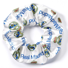 Real Madrid Navy and Yellow Logo Hair Scrunchie