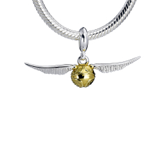 Sterling Silver Golden Snitch slider charm