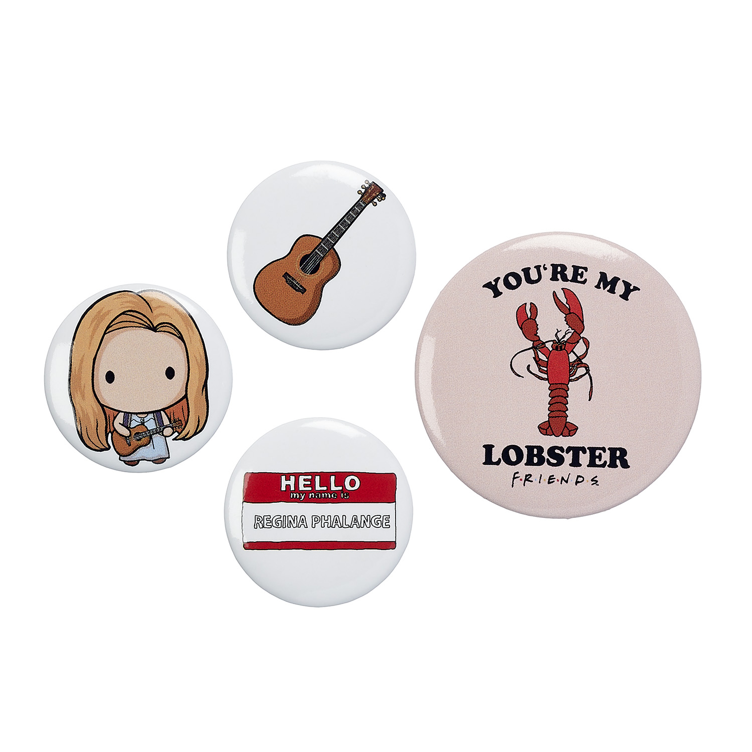 Official Friends Phoebe Button Badge Set FTB0009