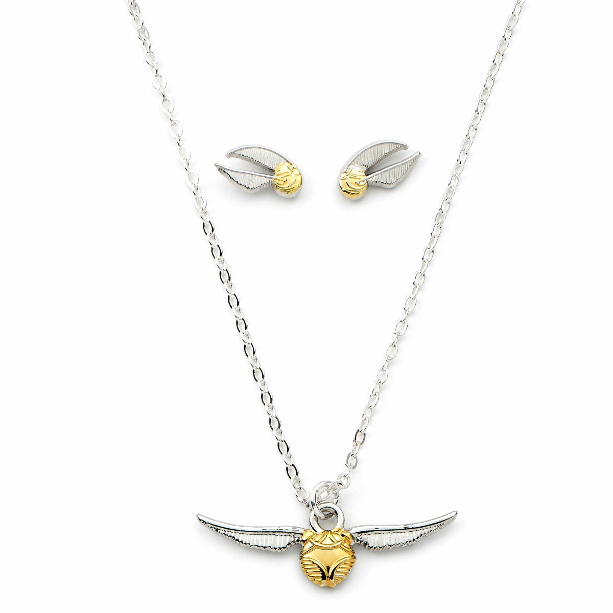 Official Harry Potter Golden Snitch Necklace and Earrings Gift Set GSNX0004