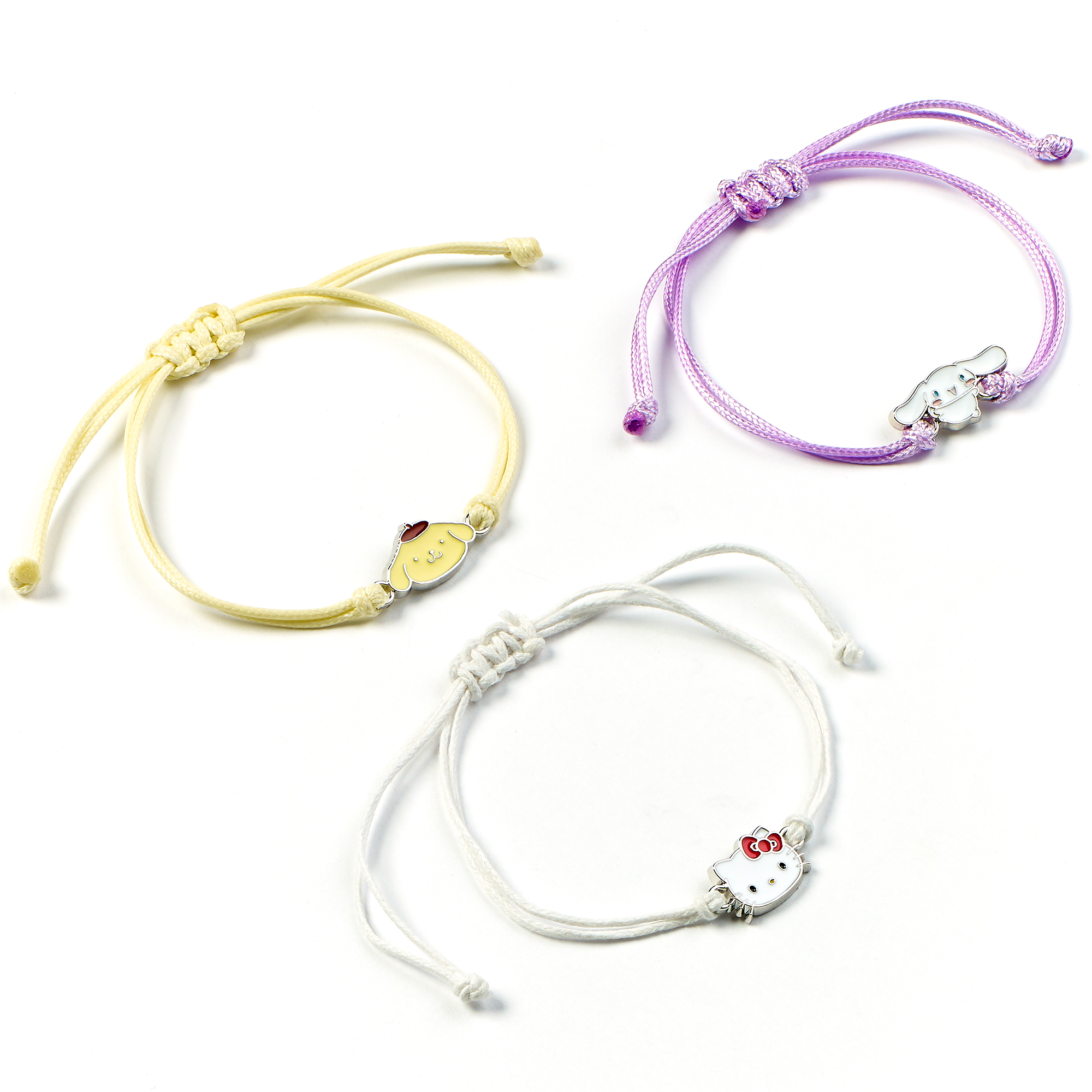 Hello Kitty Cinnamoroll and Pompompurin Friendship Bracelet Set