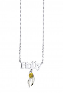 Official Harry Potter Sterling Silver Personalised Necklace with Golden Snitch Charm HPSN004-PS