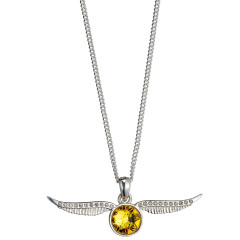 Harry Potter Embellished with Crystals Golden Snitch Necklace - HPSN004
