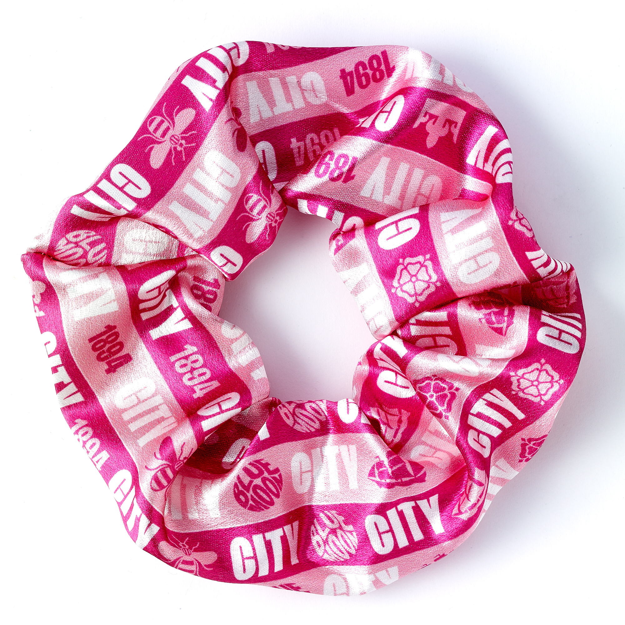 Manchester City Football Club Pink Icons Hair Scrunchie