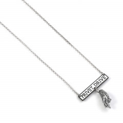 Harry Potter Sterling Silver Privet Drive Necklace with Hedwig Charm NN8946
