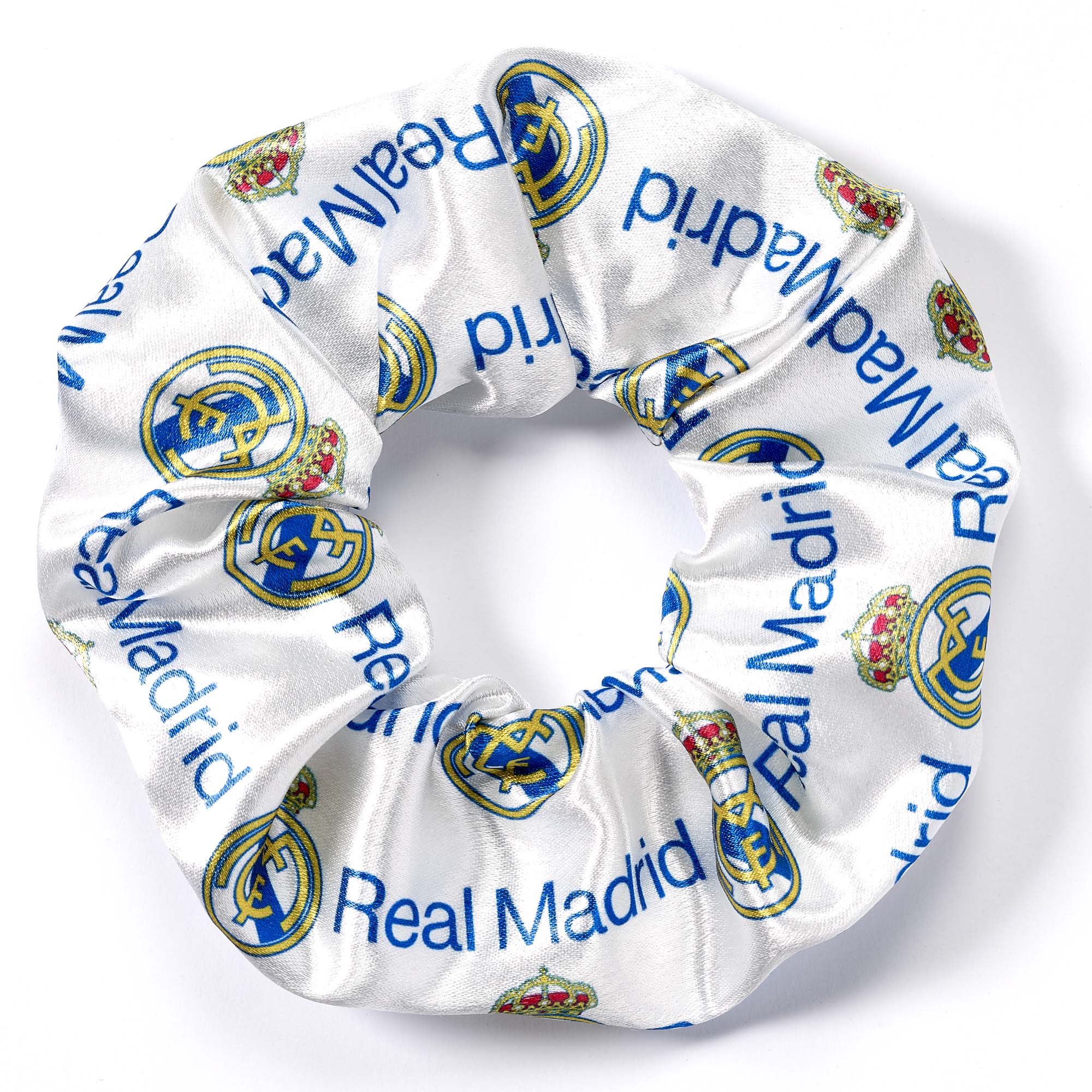 Real Madrid Blue and Yellow Logo Hair Scrunchie
