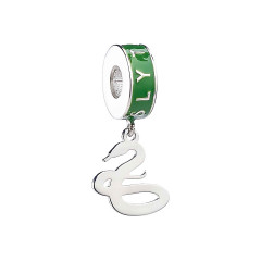 Harry Potter Sterling Silver Slytherin House Slider Charm WB000223-SC