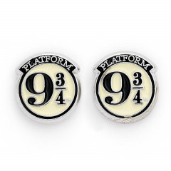 Official Harry Potter Platform 9 ¾ Silver Plated Stud Earrings WES0011